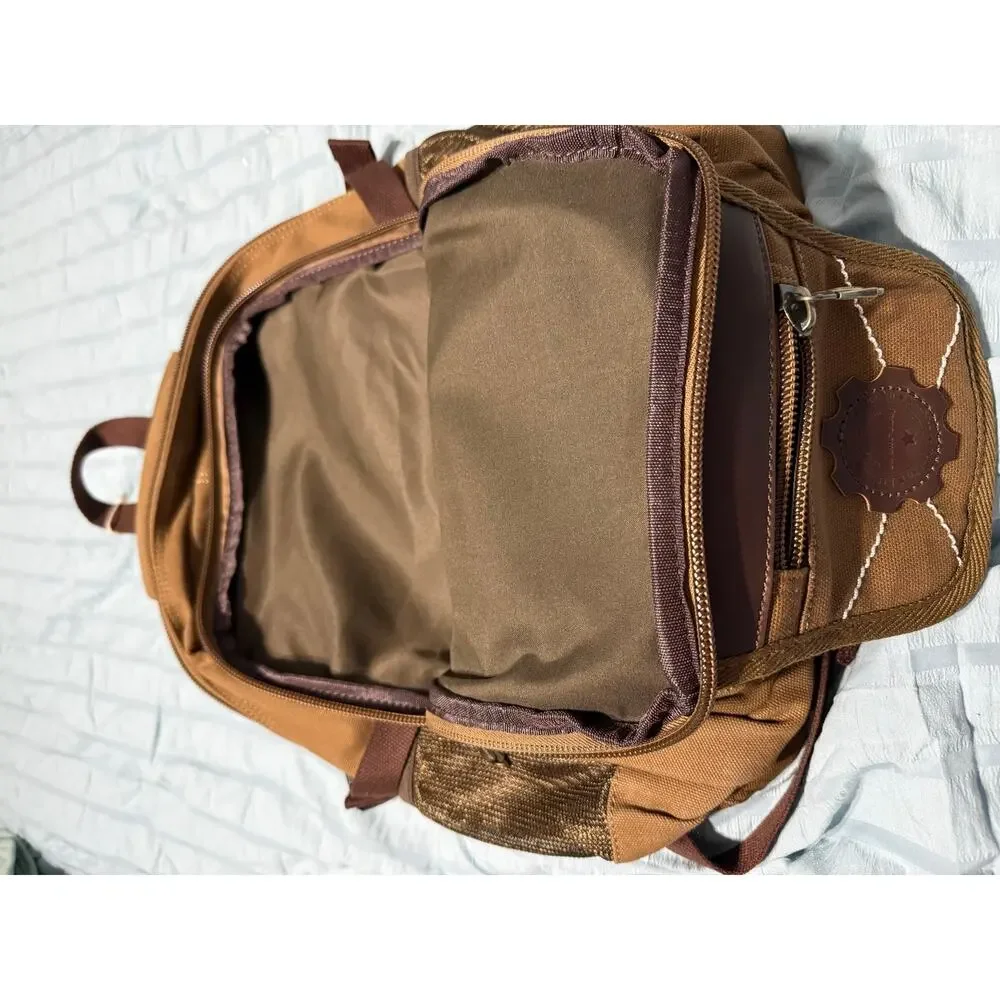 KAUKKO Men Canvas Backpack Laptop School Satchel Travel camping Bag Rucksack 316